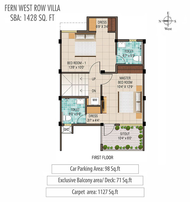 Humming Gardens Villas near Kelambakkam Floor Plan